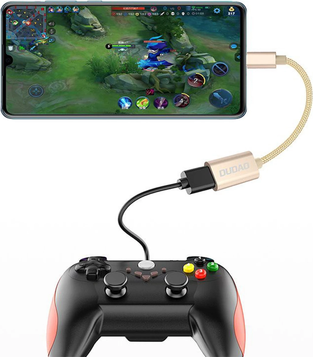 Adapter OTG Dudao L15T, USB-C në USB-A, 480 Mbps, Gri