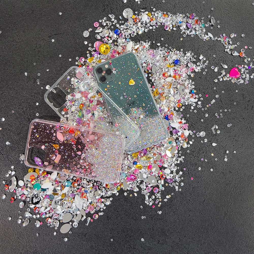 Mbështjellës Wozinsky Glitter për Xiaomi Mi 11, rozë/argjendtë