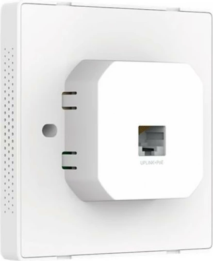 Access Point, TP-Link, EAP115-WALL Auranet, Wireless N 300Mbps, PoE, wall-plate, e bardhë