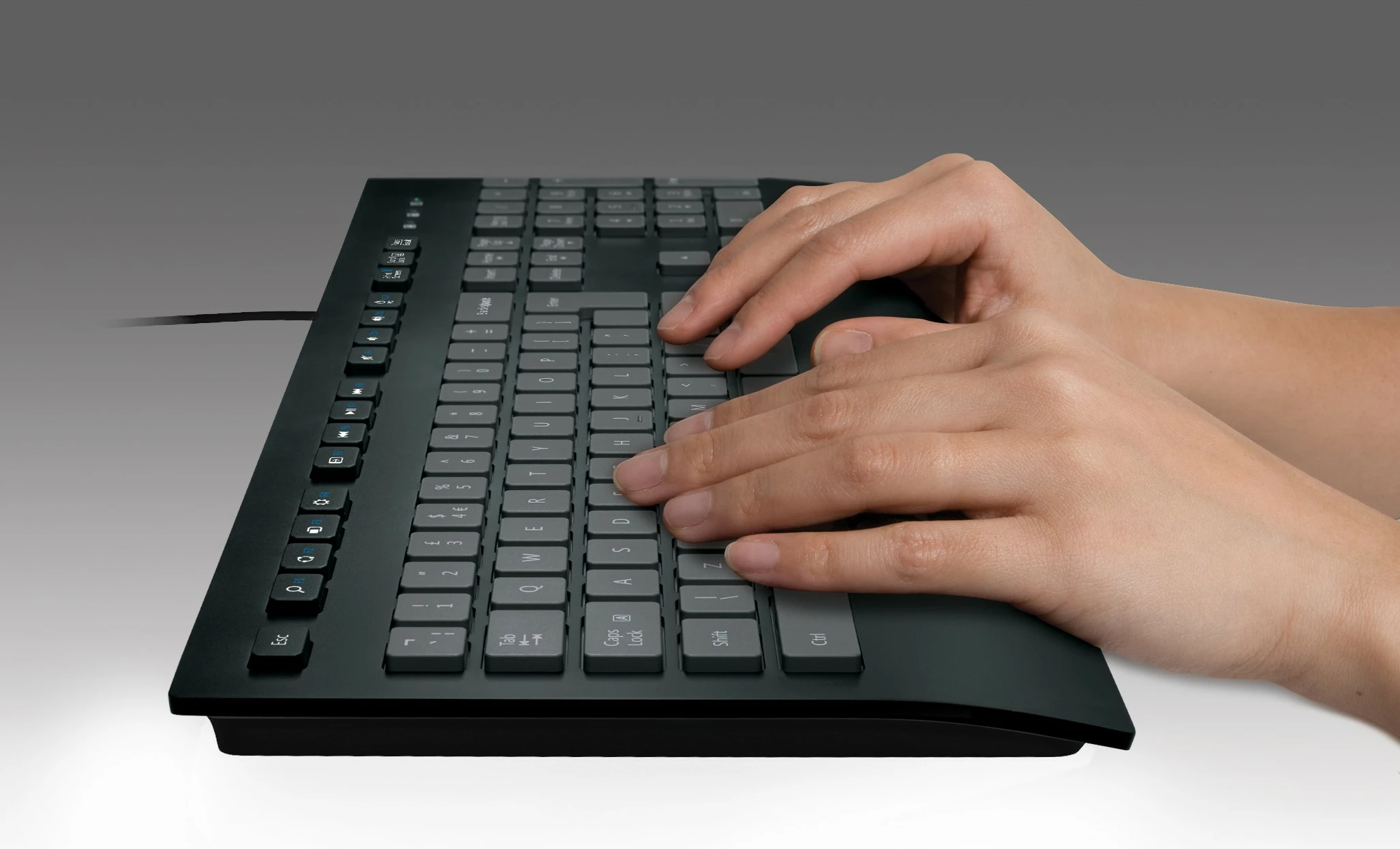Tastierë Logitech K280e për Biznes, Full-size (100%), Wired, USB, QWERTY, E zezë