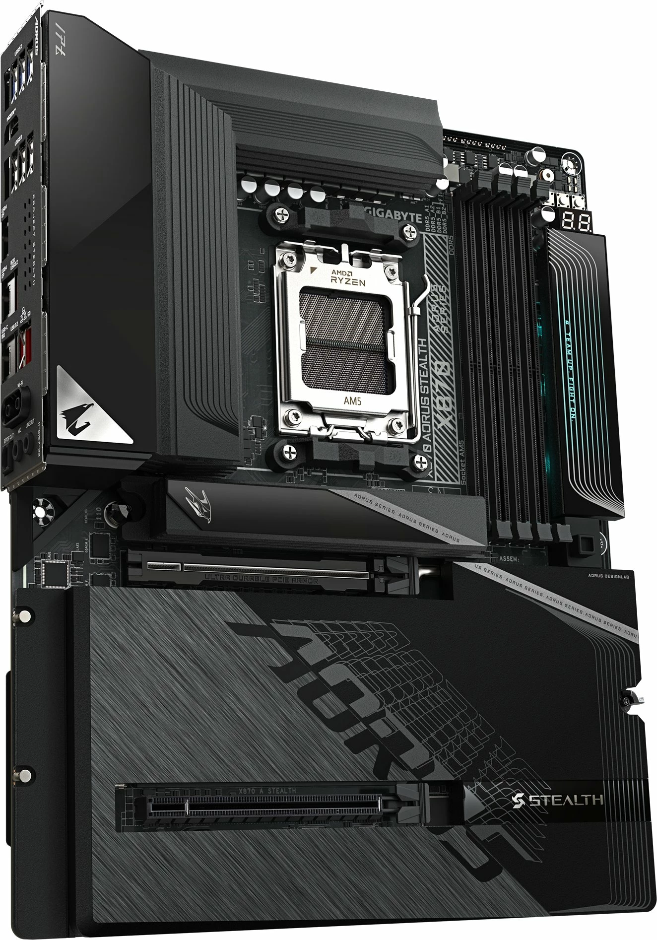 Pllakë amë Gigabyte X870 AORUS STEALTH, AM5, ATX, DDR5 deri 256GB, Wi‑Fi 7, 5GbE