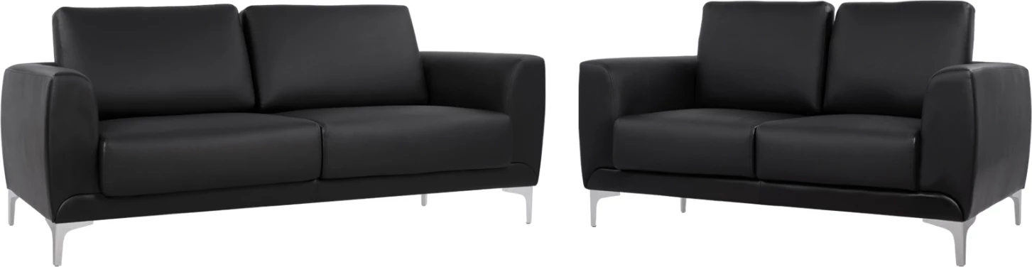 Set dhome ndeje 2 pjesë Kenzie me PU të zezë FH11284.01