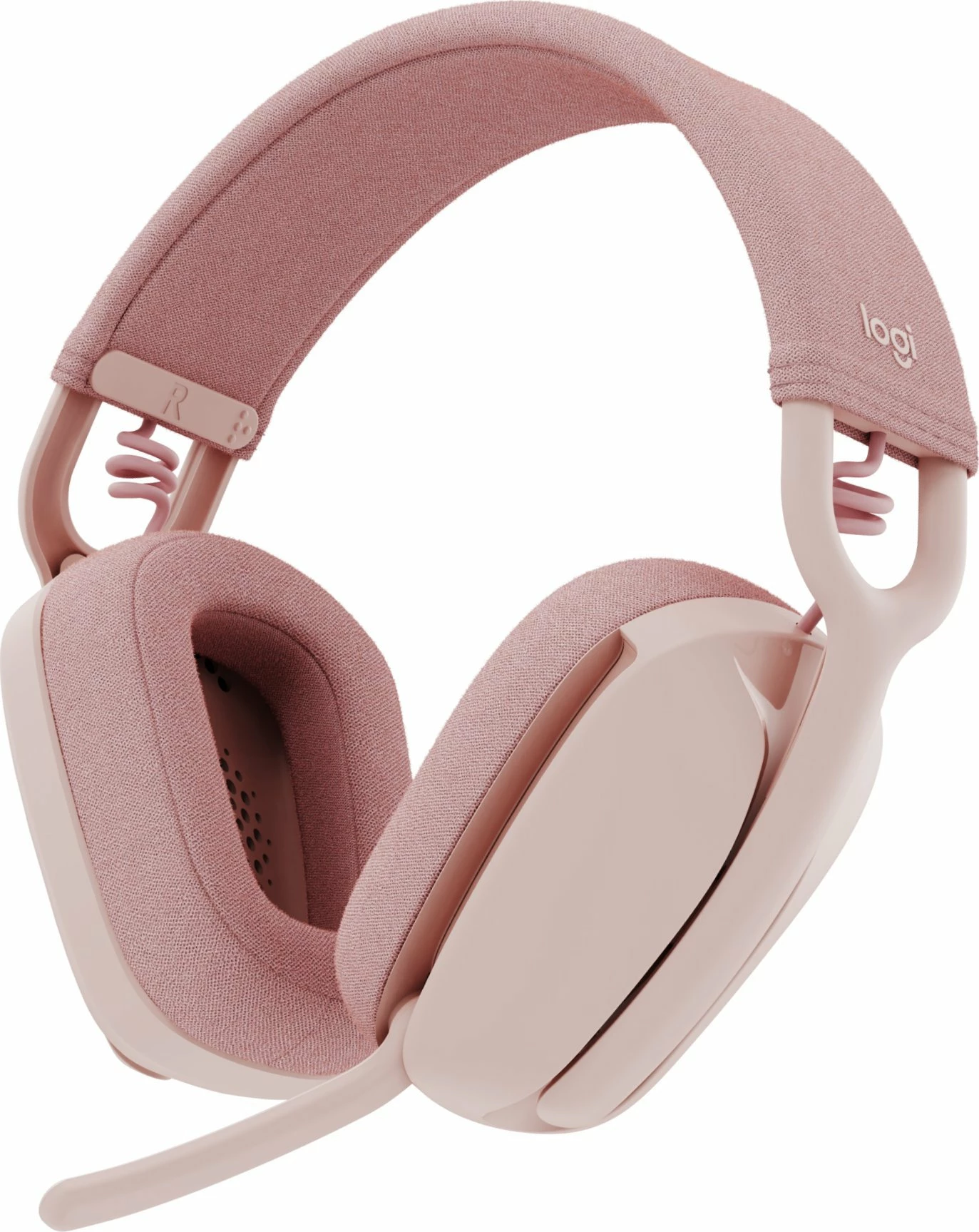 Kufje Logitech Zone Vibe 100 (981-001224), wireless Bluetooth/USB-C, me mikrofon, rozë