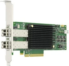 Kartelë rrjeti Broadcom LPe32000 Emulex G6, Dual-Port SFP+, 28 Gbit, PCI Express, e zezë/e gjelbër/e gri