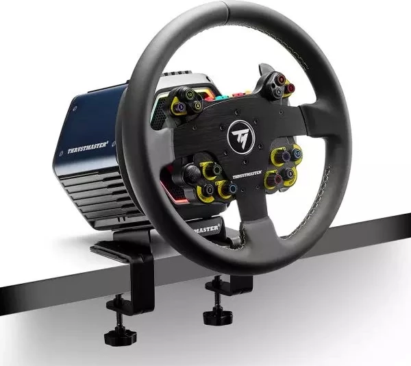 Timon garash Thrustmaster EVO Racing 32R, 32 cm, lëkurë, 25 butona, për PS5/PS4/Xbox/PC, i zi