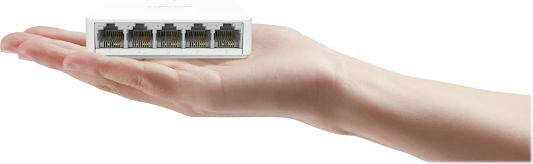 Switch Mercusys MS105, 5 porta, Fast Ethernet, i bardhë