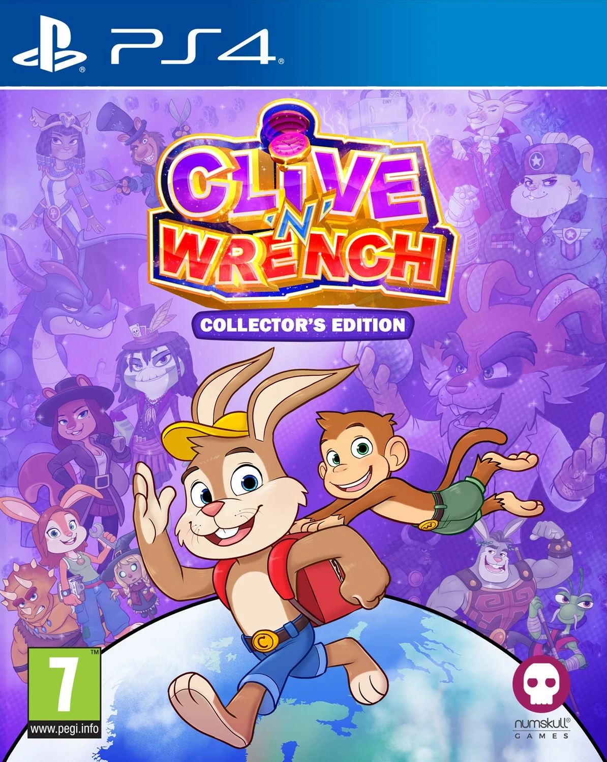 Lojë PS4, Numskull Games, Clive 'n' Wrench, Badge Collector's Edition
