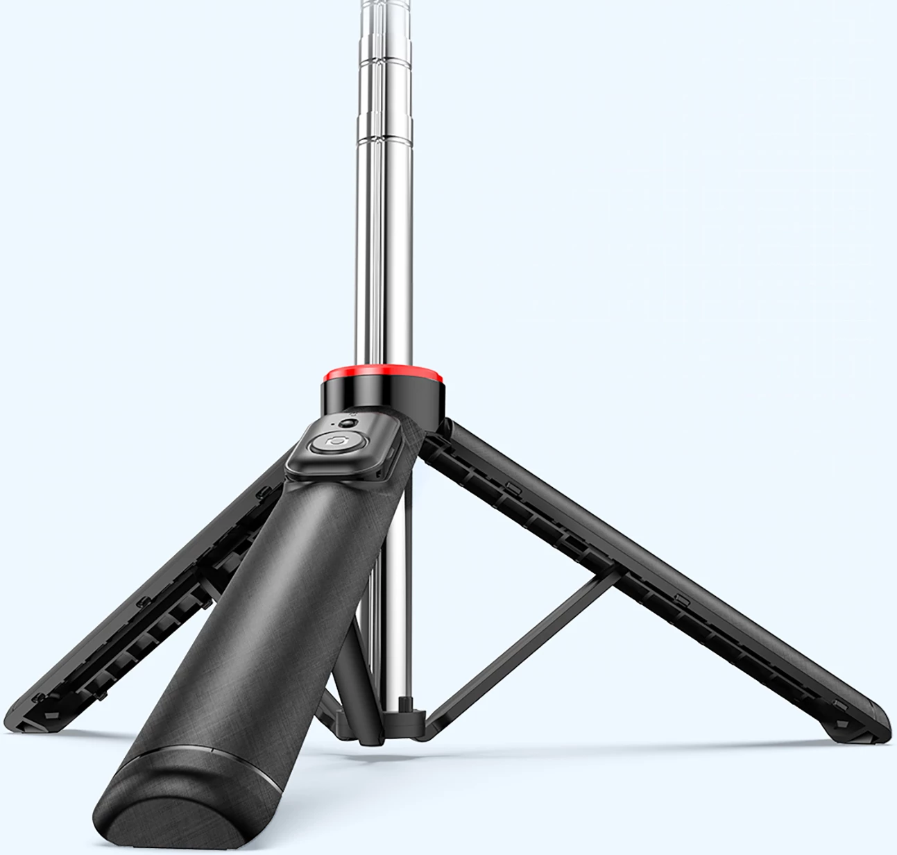 Selfie stick Hurtel WC13YDS tripod teleskopik 1.3m me dy llampa dhe mbajtëse telefoni, zi