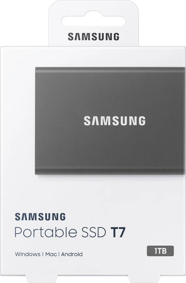 Disk SSD i jashtëm Samsung Portable T7, 1 TB, USB- C, hiri