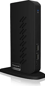 Docking station ICY BOX IB-DK2252AC, USB 3.2 Gen 1 Type-C, 2x HDMI, 6x USB, Ethernet, 4K Ultra HD, e zezë