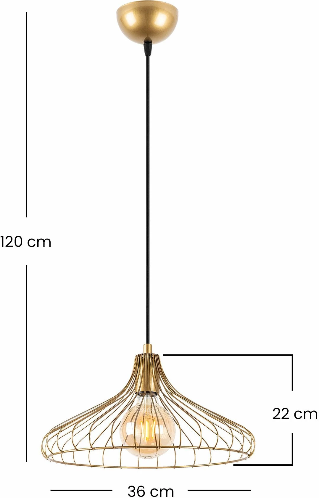 Llambë tavani Opviq, ngjyrë ari me shkëlqim, DEPAY-11251