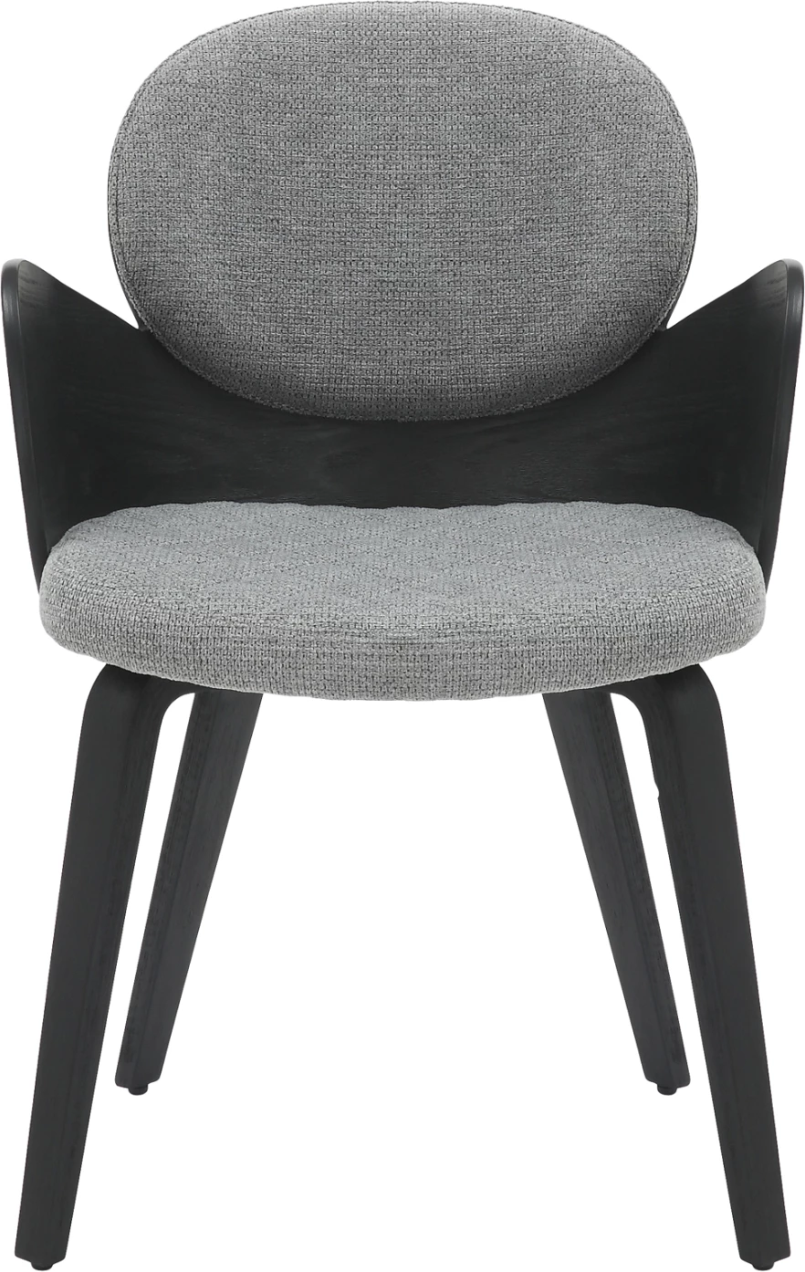 Karrige për ngrënie DARNELL FH9974.02 dru i përpunuar ngjyrë zezë-gri 56x56x83Hcm