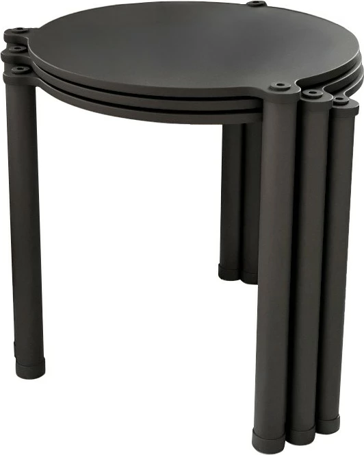 Set tavolinash ndihmëse (3 copë), Skye Decor, Lavia 3, e zezë