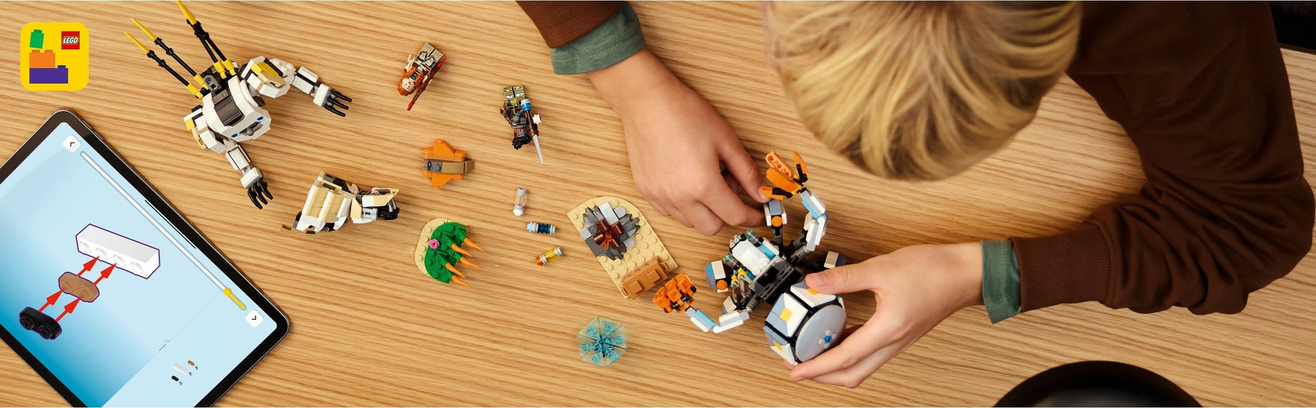 Set ndërtimi LEGO Horizon Adventures 77037, Aloy & Varl kundër Shell-Walker & Sawtooth, 768 pjesë, shumëngjyrësh