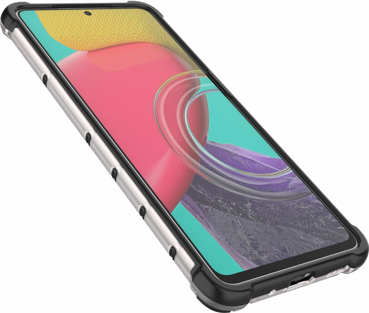 Mbështjellës Hurtel Honeycomb për Samsung Galaxy M53 5G, i zi