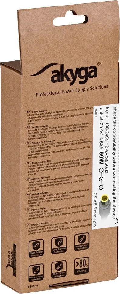 Përshtatës i rrymës së brendshme Akyga AK-ND-18, 90 W, i zi