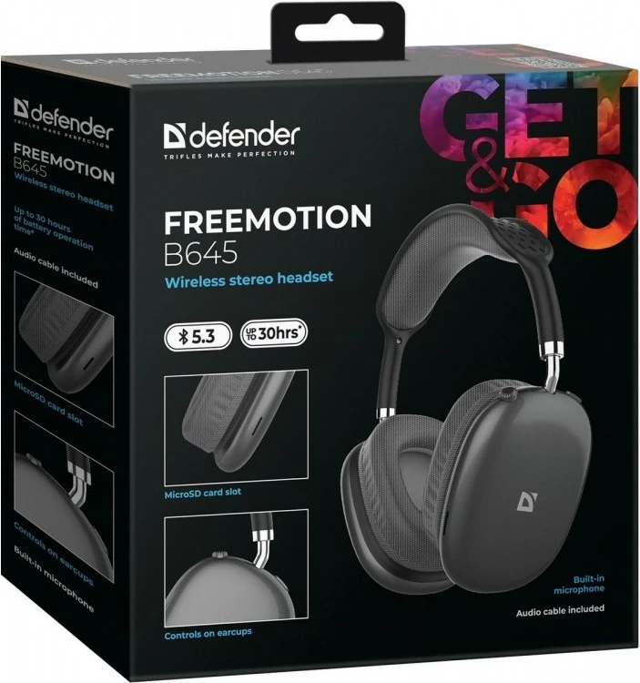 Kufje wireless Defender FreeMotion B645, Bluetooth 5.3, Stereo, Mikrofon, E zeze
