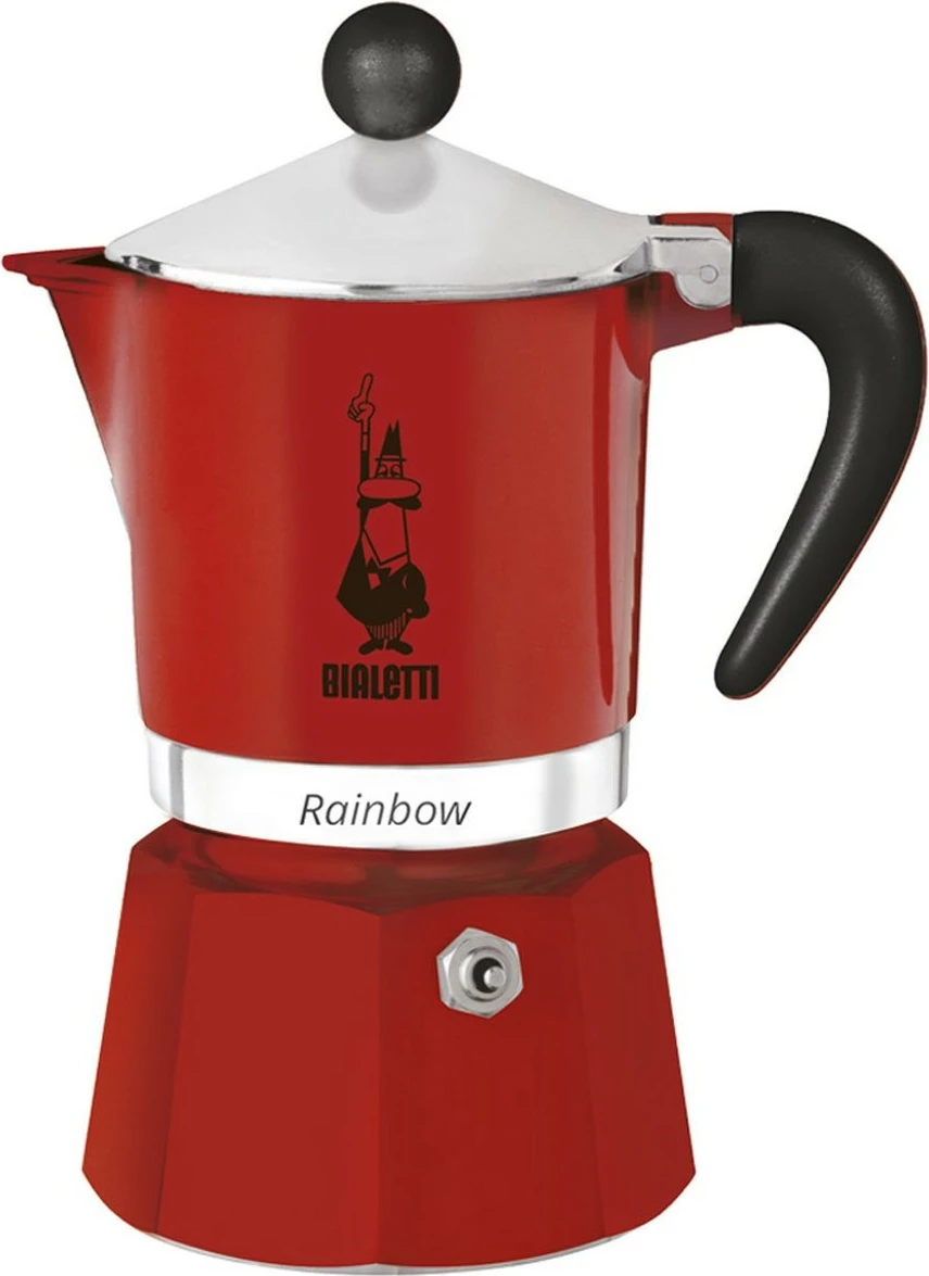 Makinë kafeje Bialetti Rainbow, 0.27 L, Alumini, Termoplastik, e kuqe