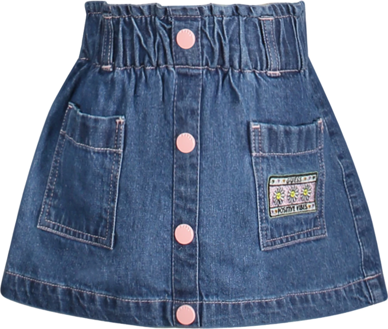 Fustanellë e shkurtë GUESS JEANS për vajza, e kaltërt