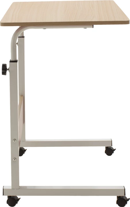 Tavolinë metalike për kompjuter Piper MDF, ngjyrë lisi të çelur, 60x40x69-90cm