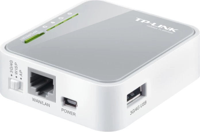 Router portativ wireless TP-LINK TL-MR3020 150Mbps, 3G/4G USB dongle, i bardhë/gri