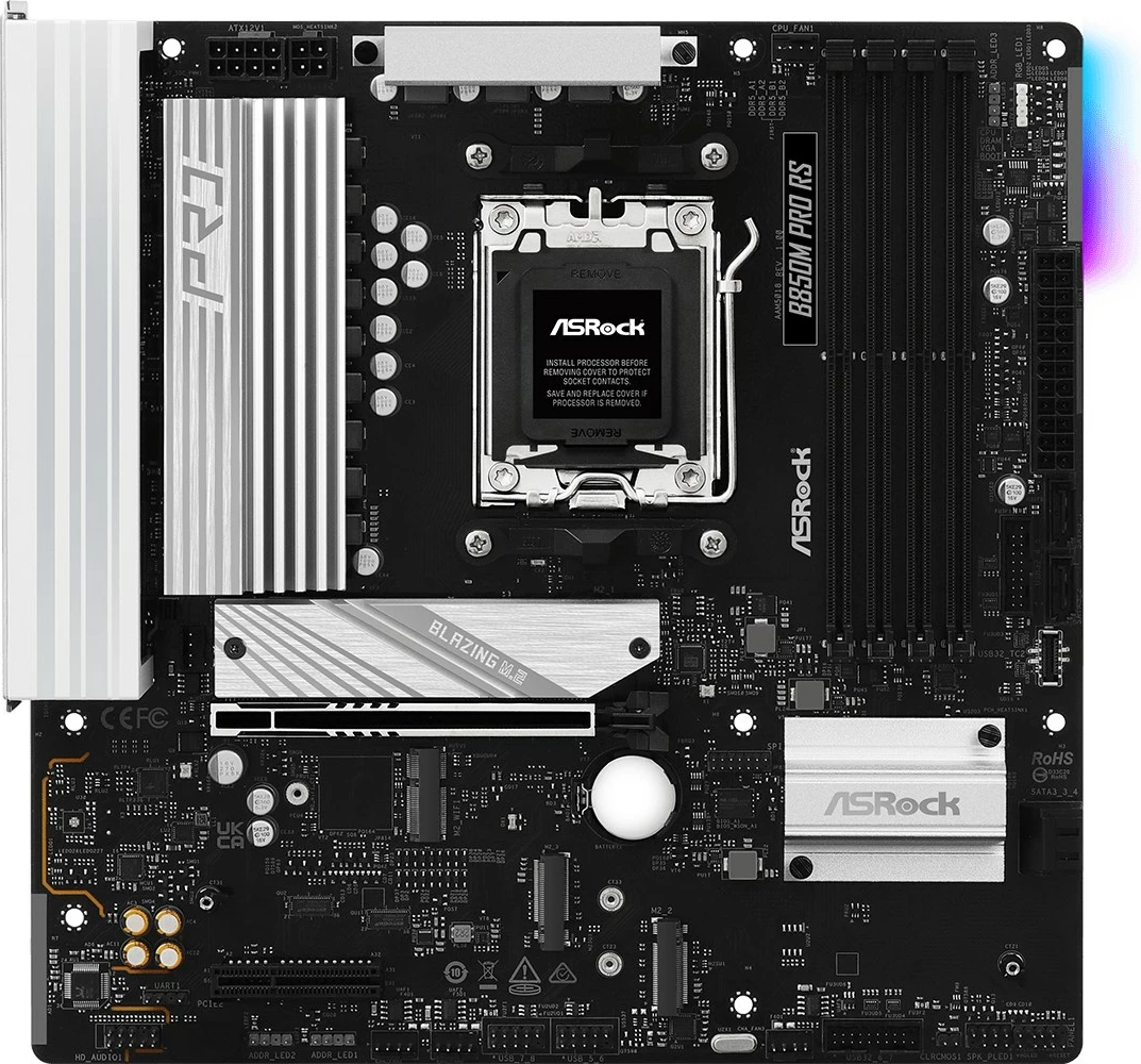 Pllakë amë Asrock B850M Pro RS, Socket AM5, micro ATX, E zezë