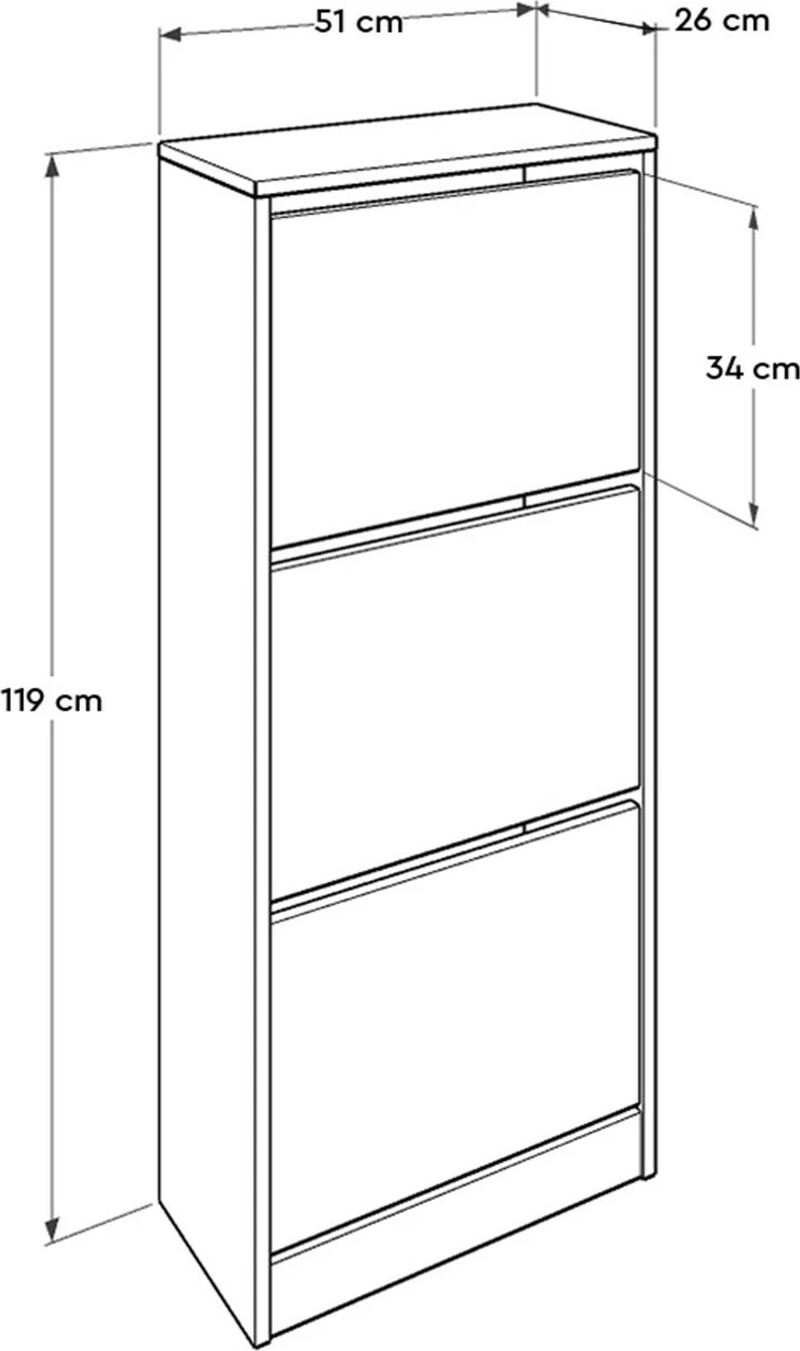 Dollap për këpucë, ngjyrë e bardhë, Skye Decor, SHC-330-BB-1