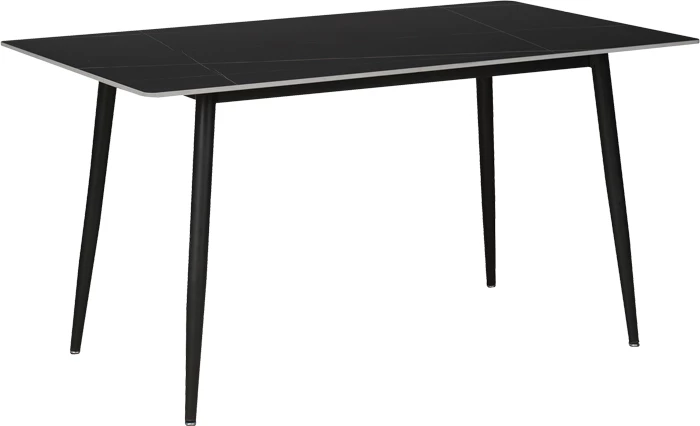 Tavolinë me karrige Gustas-Bella set prej 5 pjesësh, ngjyrë hiri me gurë të sinteruar mermeri të zi 120x60x75cm