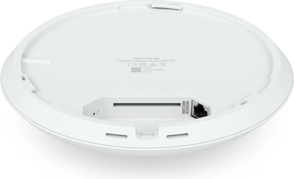Access Point Ubiquiti U7 Pro Max, 5700 Mbit/s, 2.4 GHz, 5 GHz, 6 GHz, e bardhë