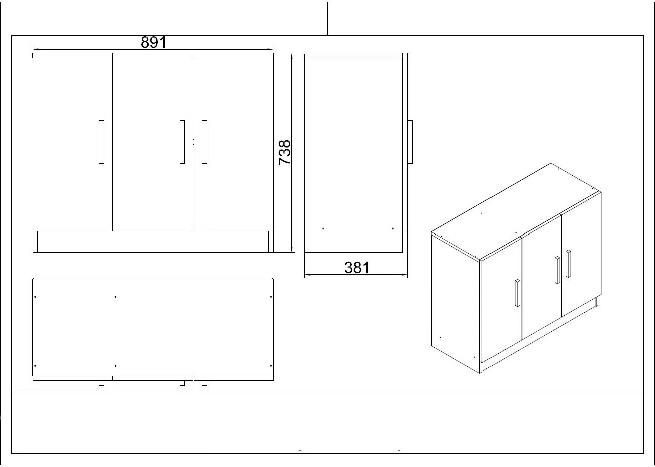 Set mobiljesh për zyre Skye Decor, VO18-OB, ngjyrë lis dhe e zezë