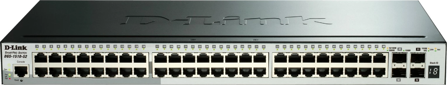 Switch D-Link DGS-1510-20/E, Managed, L2/L3, Gigabit Ethernet, Gri