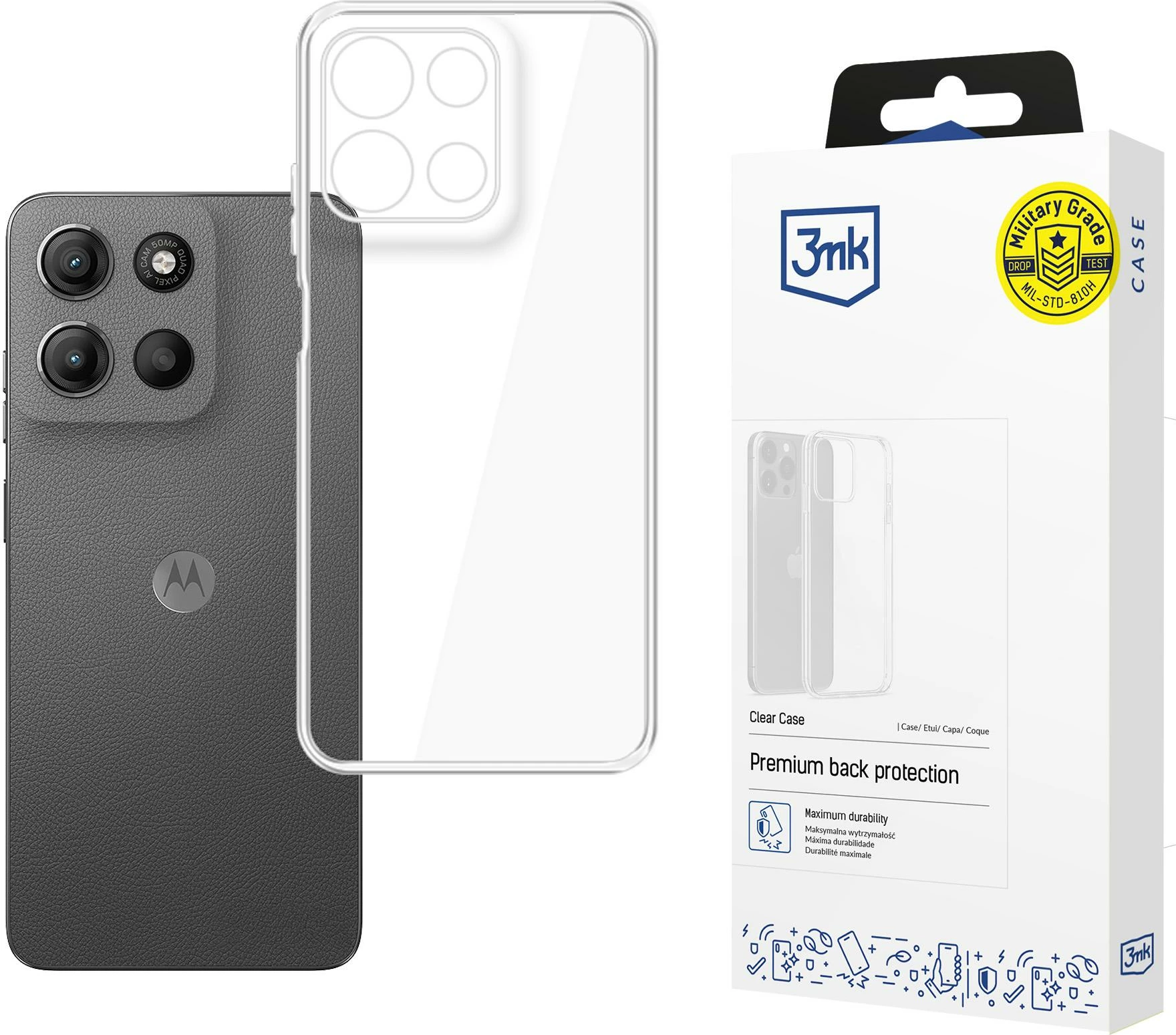 Mbështjellës 3mk Protection për Motorola Moto G15 / G15 Power, transparent