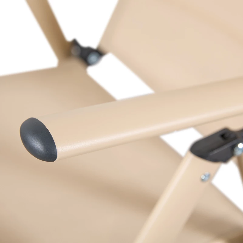 Karrige e palosshme për oborr, metal, tekstilene, ngjyrë kapuçino-kafe, 51.5x63.5x107cm