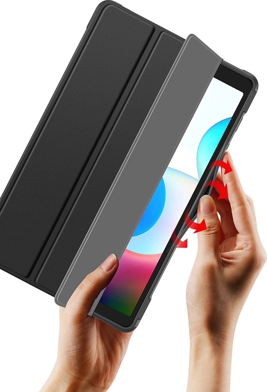 Mbështjellës Dux Ducis Toby Flip për Realme Pad Mini 8.7", i zi