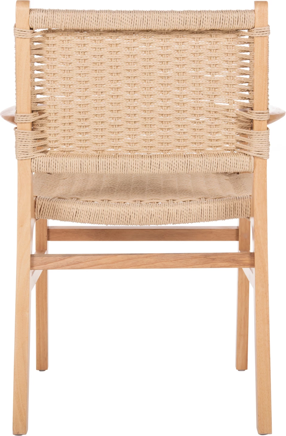 Karrige me krahë FH9331.01, për brenda, druri gome, sedilje me litar, 61x56x83 cm