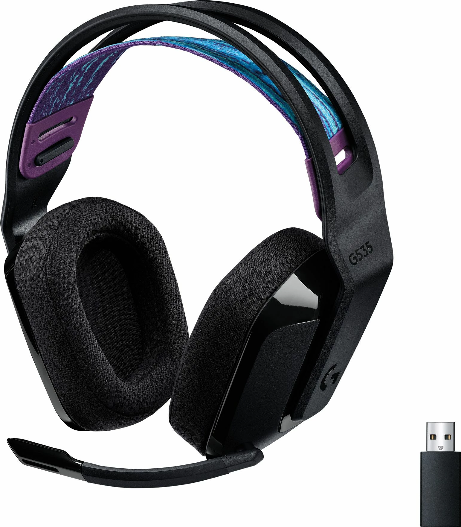 Kufje gaming Logitech G535 LIGHTSPEED 981-000972, wireless, USB receiver, PS4/PS5/PC, Black