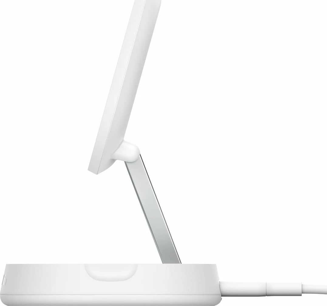 Karikues wireless Belkin BoostCharge Qi2 15W magnetik me USB-C WIA008btWH, me kabllo 1.5 m, i bardhë