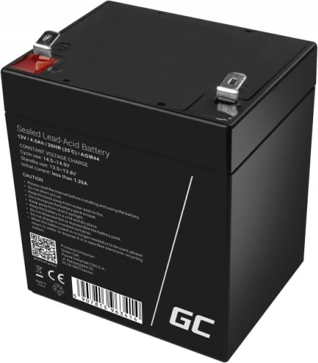 Bateri për UPS Green Cell AGM44, (VRLA), 12V, 4.5 Ah, e zezë