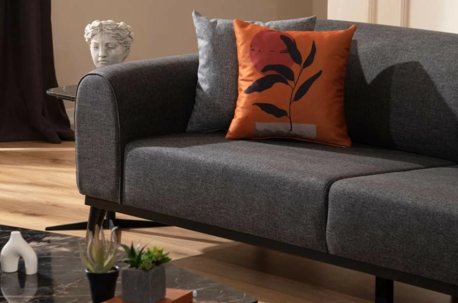 Divan-krevat treshe, ngjyrë antracit, Atelier del Sofa, Kapri