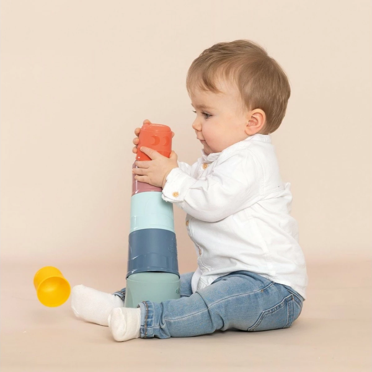 Lodër edukative Smoby Magic Pyramid Tower, 6 pjesë, shumëngjyrëshe