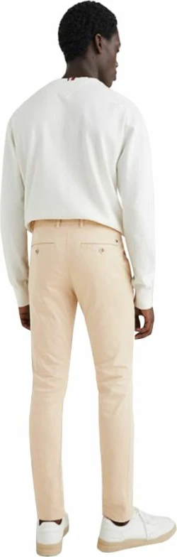 Pantallona për meshkuj Tommy Hilfiger Bleecker TH Flex Satin Gmd, krem