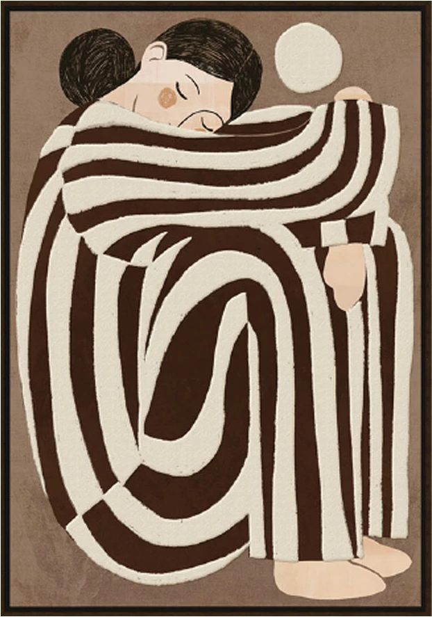 Pikturë dekorative me kornizë, 80x120x4.3 cm, kanavacë, bezhë-kafe