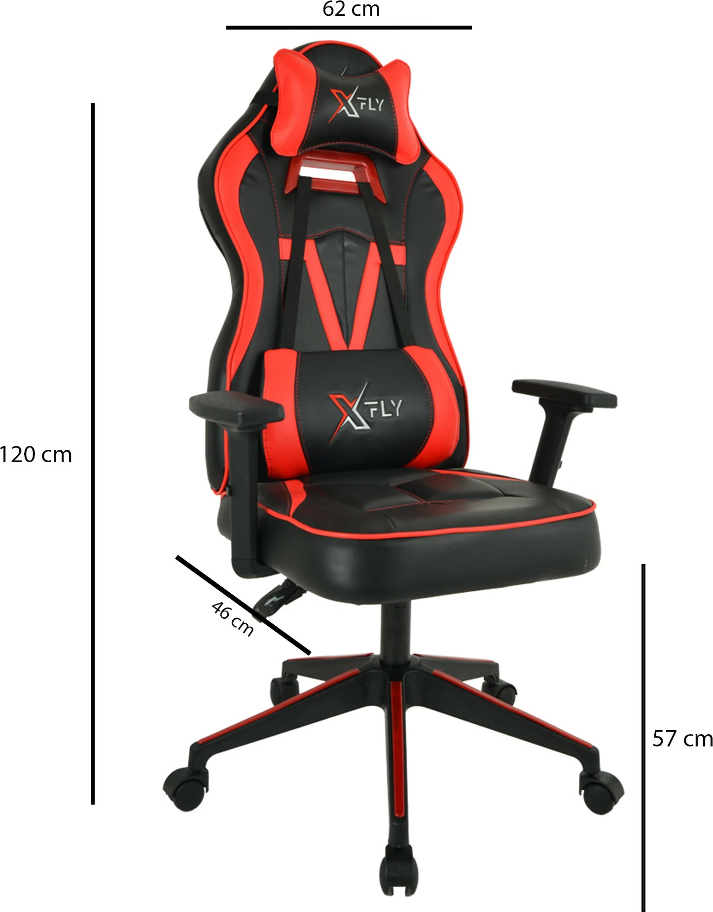 Karrige gaming Skye Decor, XFly Vendetta, e kuqe