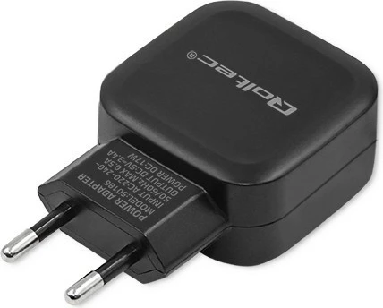 Karikues muri Qoltec 50186, 17W, 2xUSB, 5V, 3.4A, i zi