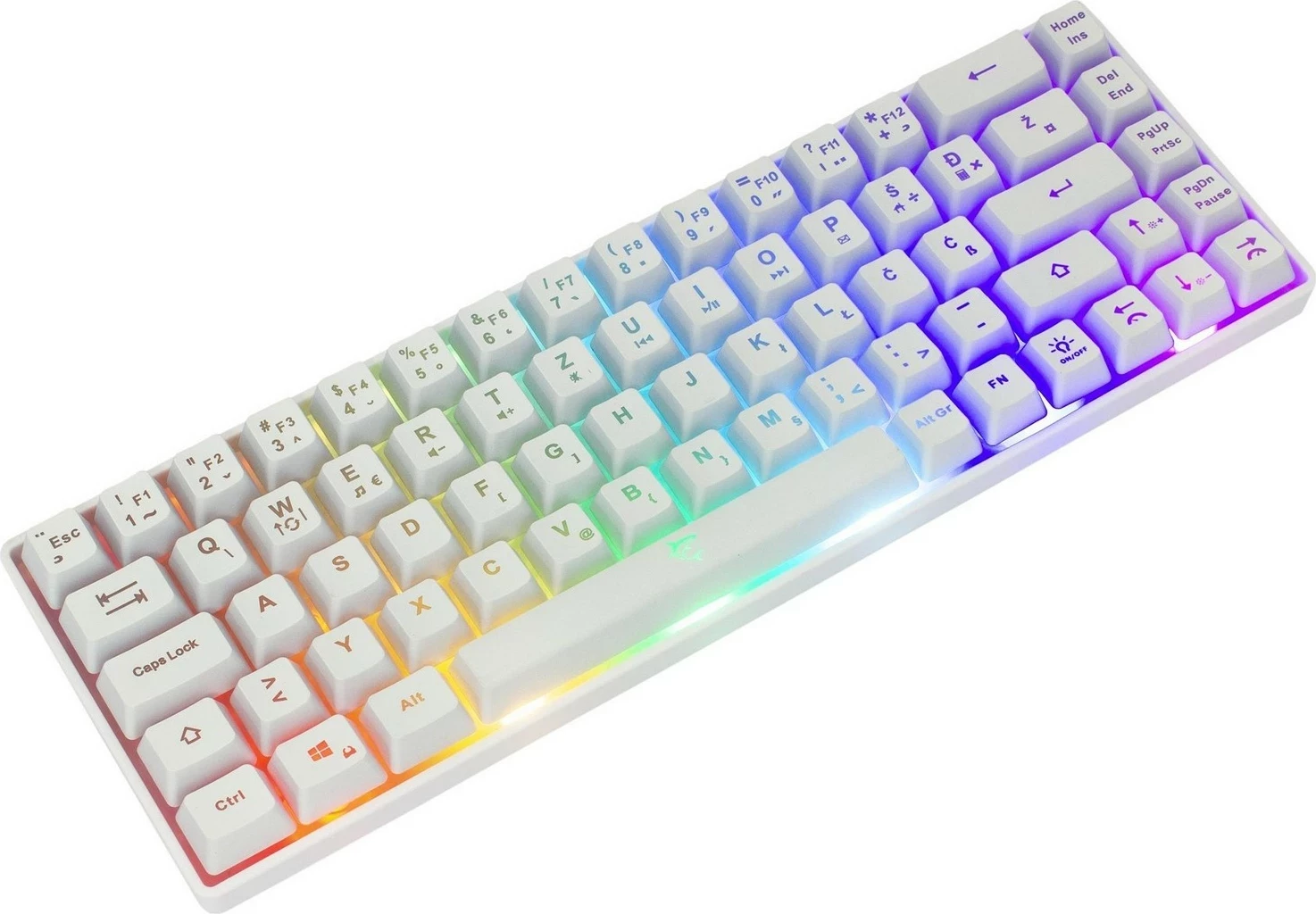 Tastierë gaming White Shark Ronin GK-2201, RGB, USB, e bardhë