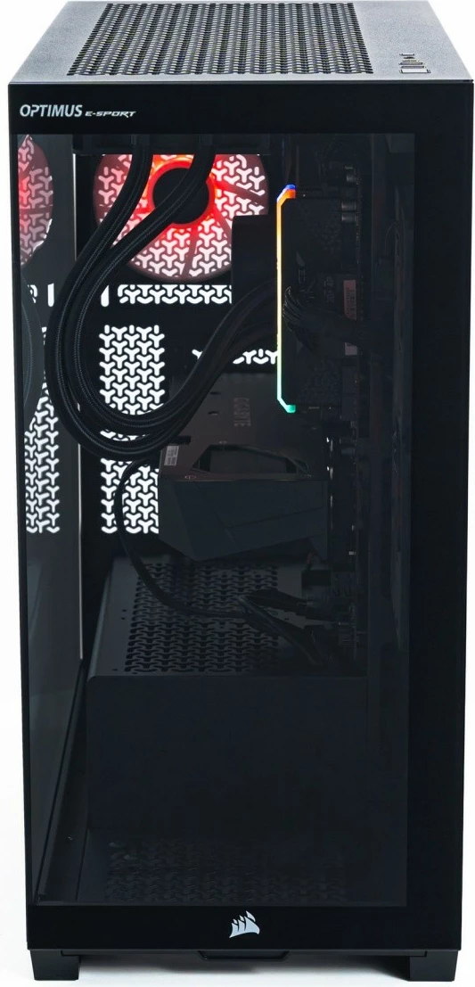 Kasë gaming OPTIMUS E-Sport GA520T-CR7, Ryzen 7 5800X, 16GB RAM, 1TB SSD, Radeon RX 7600, e zezë