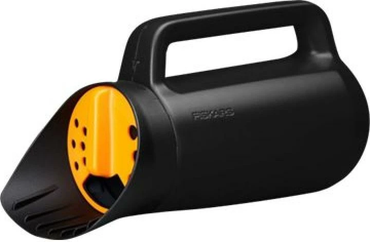 Shpërndarës dore, Fiskars, Solid 1057076, 3 rregullime, Easy-Lock, e zezë/portokalli