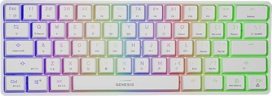 Tastierë Gaming Genesis, e bardhë