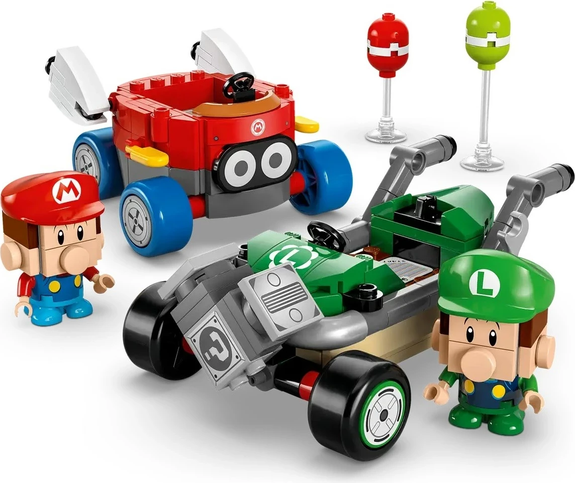 Set LEGO Super Mario 72034 Mario Kart - Baby Mario vs. Baby Luigi