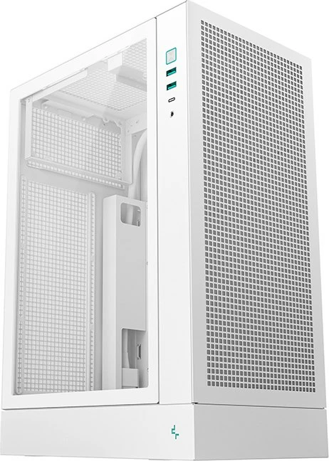 Kasë DeepCool CH170 PLUS WH, xham i temperuar, e bardhë
